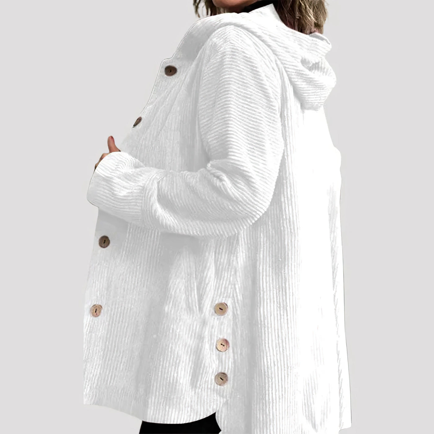 Valentina™ | Mantello in velluto con cappuccio