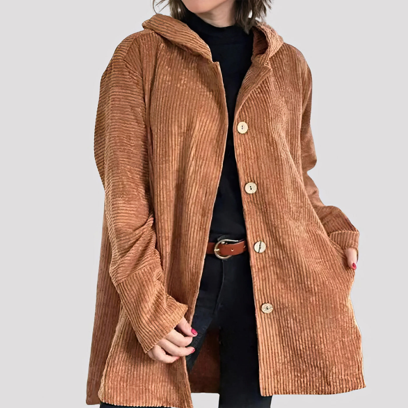 Valentina™ | Mantello in velluto con cappuccio