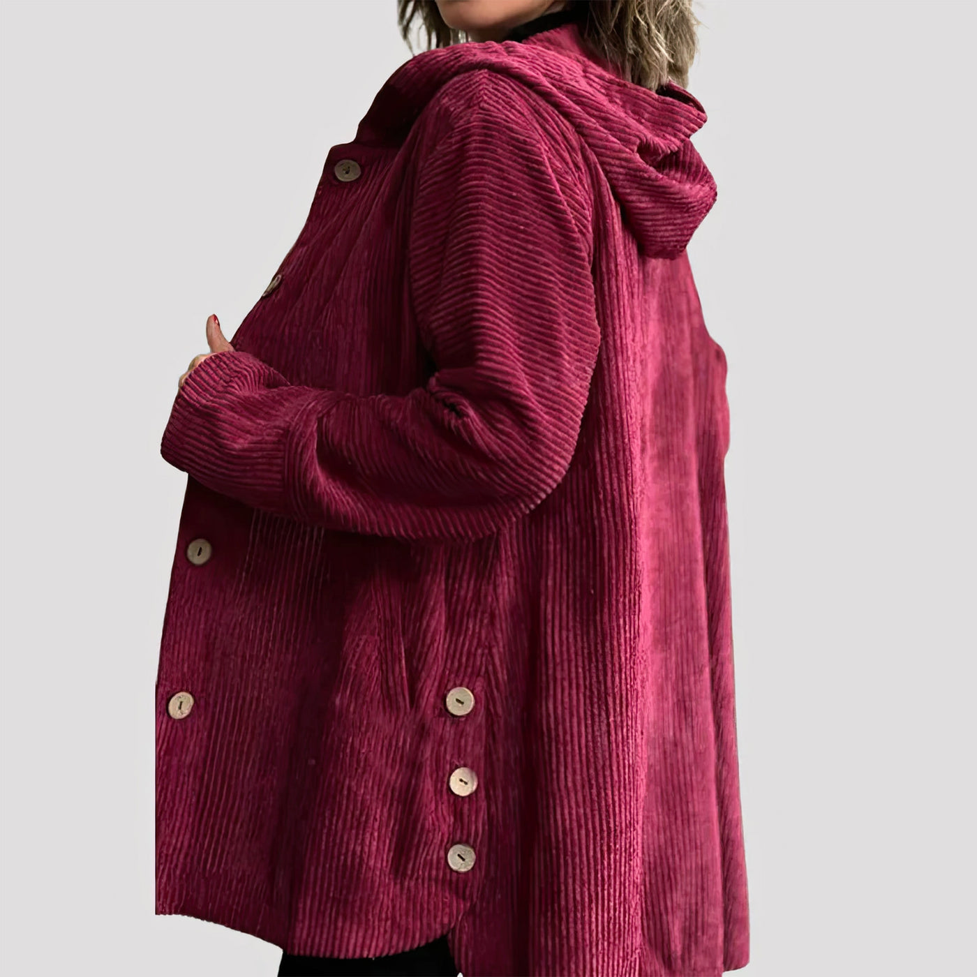 Valentina™ | Mantello in velluto con cappuccio