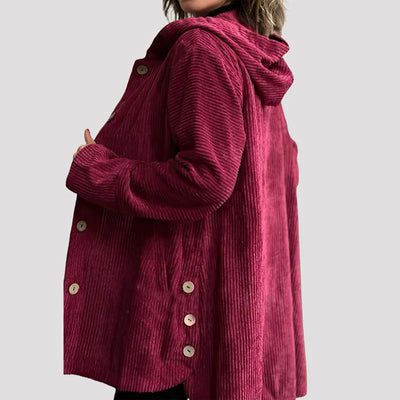 Valentina™ | Mantello in velluto con cappuccio