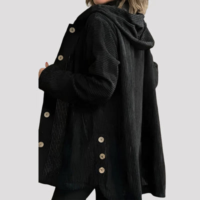 Valentina™ | Mantello in velluto con cappuccio