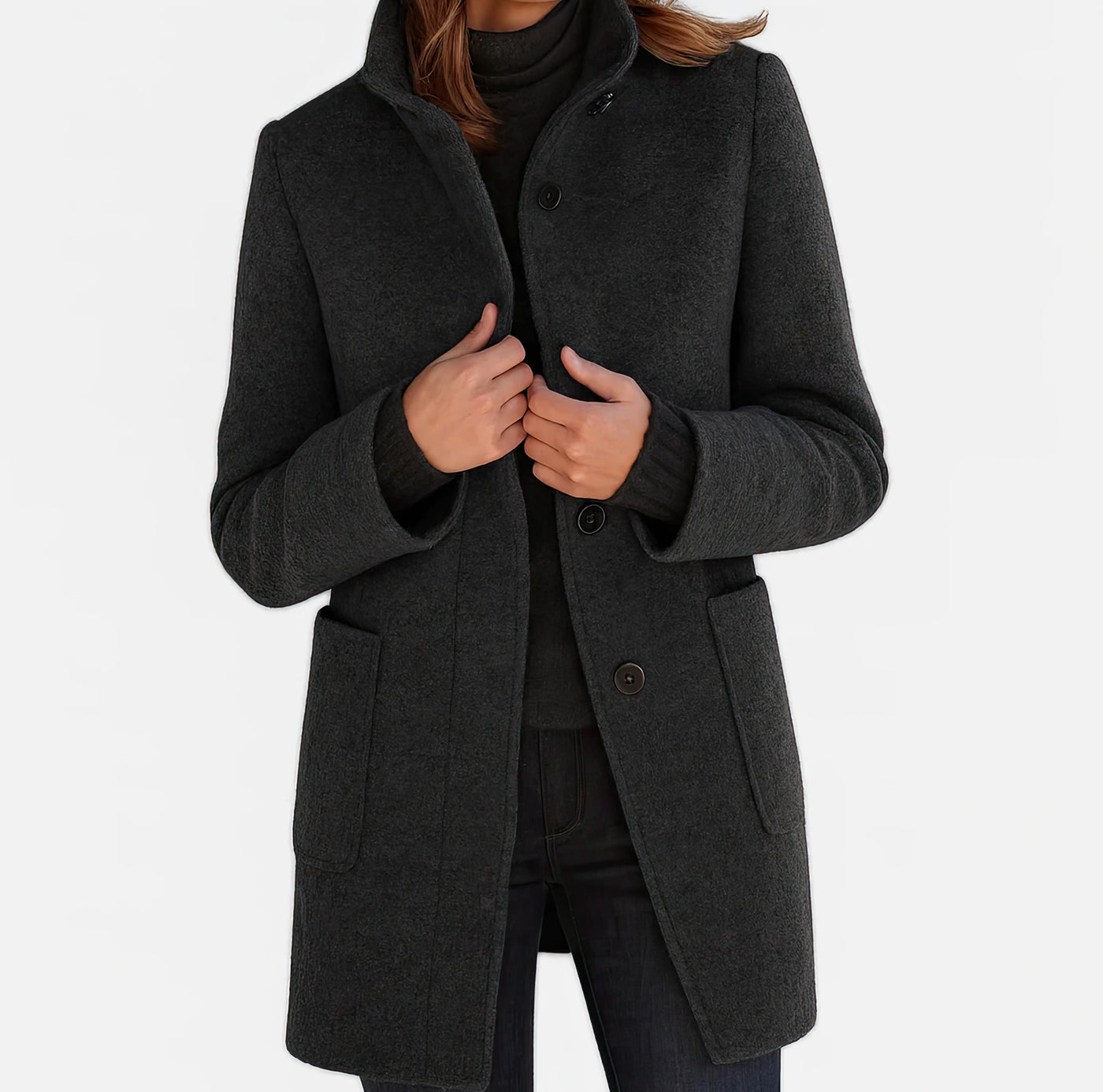 Alessia™ | Cappotto da donna con colletto alto
