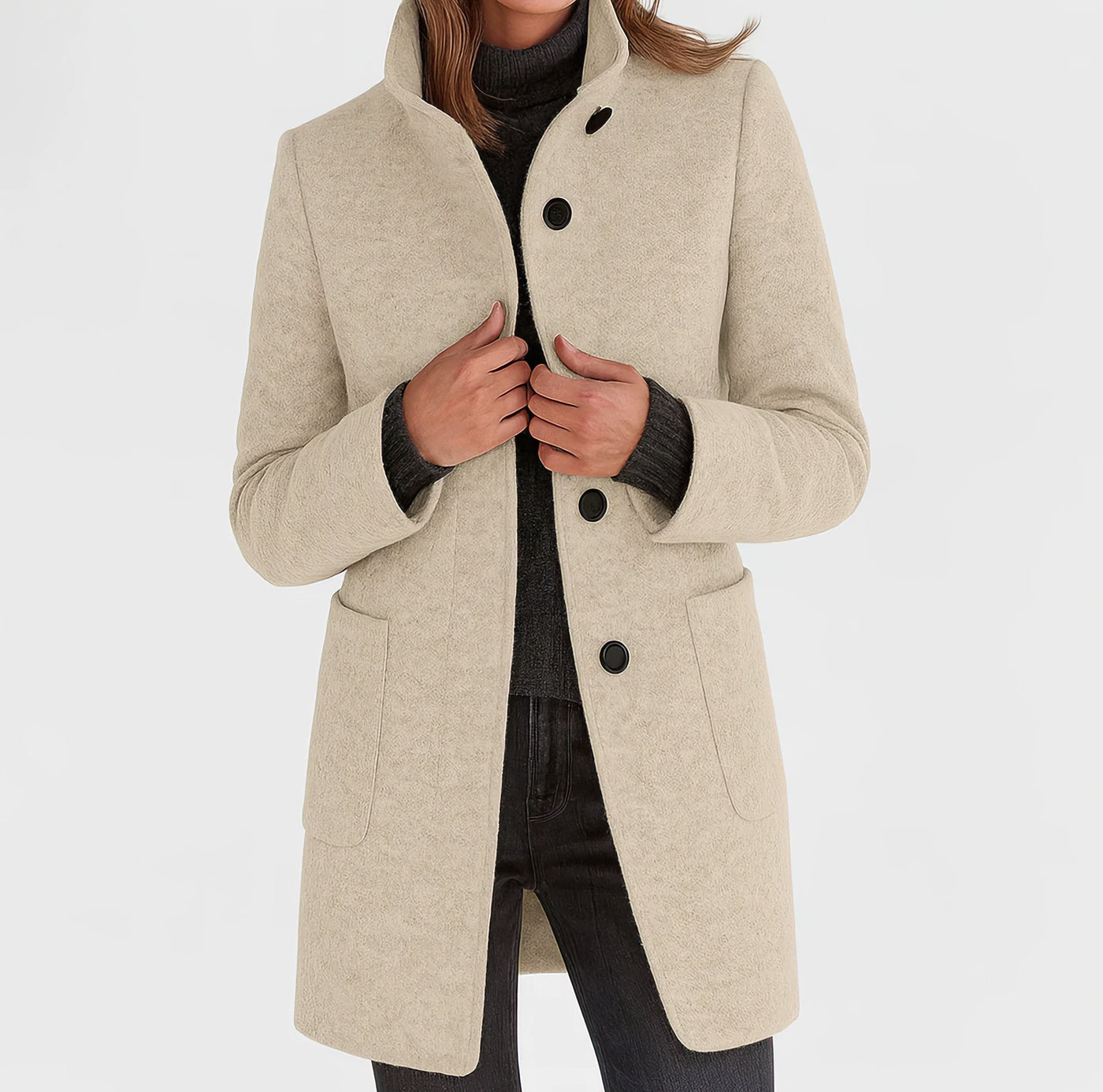 Alessia™ | Cappotto da donna con colletto alto