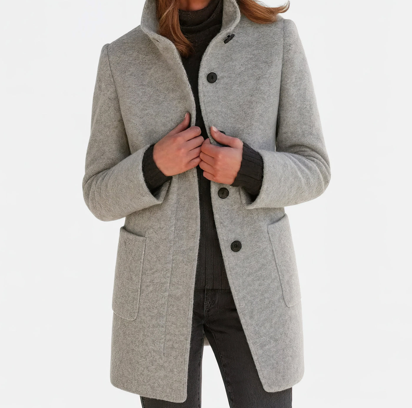Alessia™ | Cappotto da donna con colletto alto