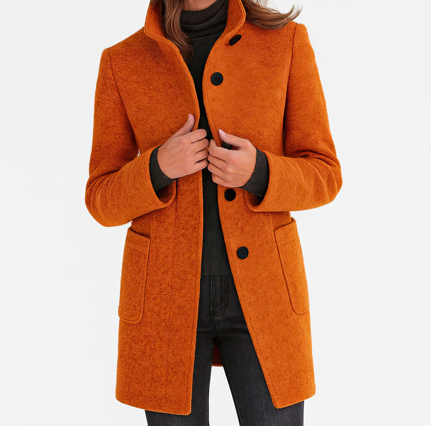 Alessia™ | Cappotto da donna con colletto alto