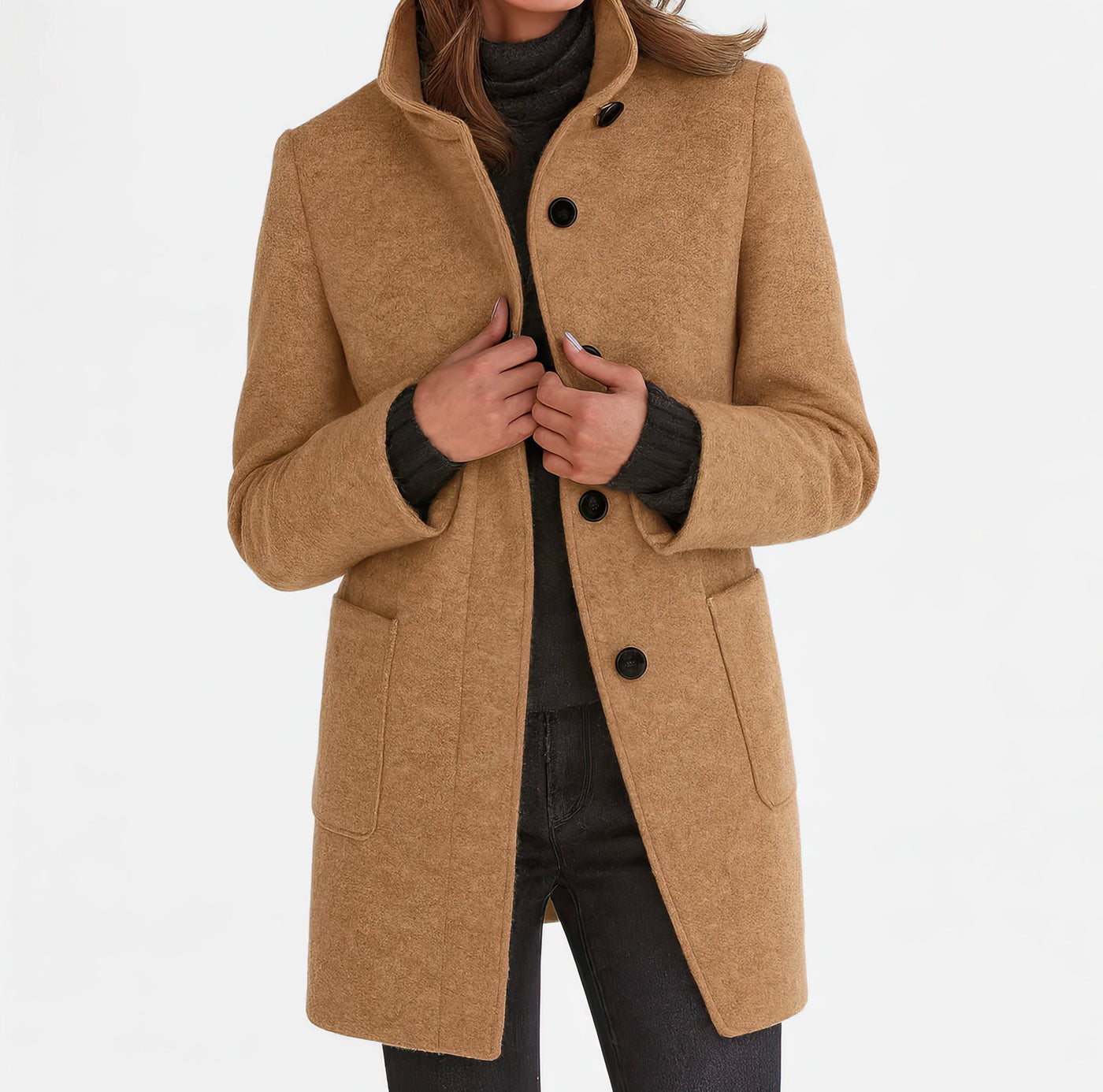 Alessia™ | Cappotto da donna con colletto alto