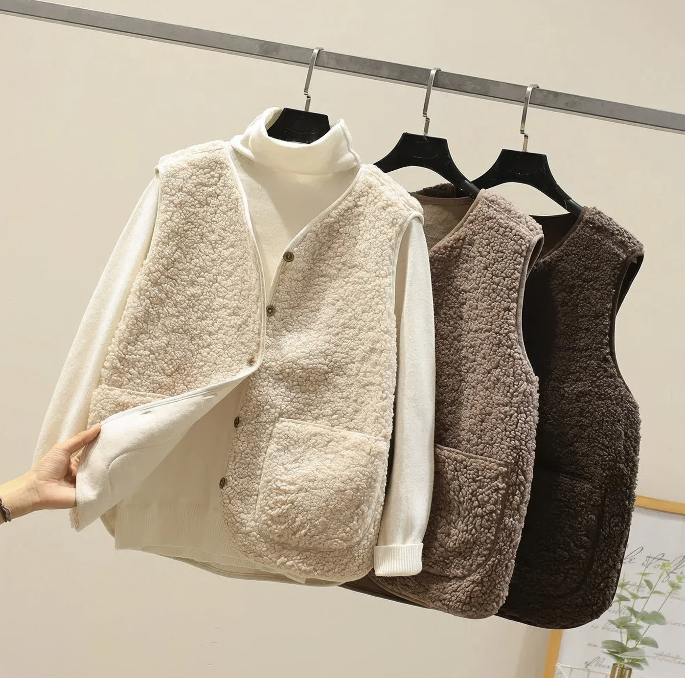 Aria™ | Gilet Teddy Morbido e Chic